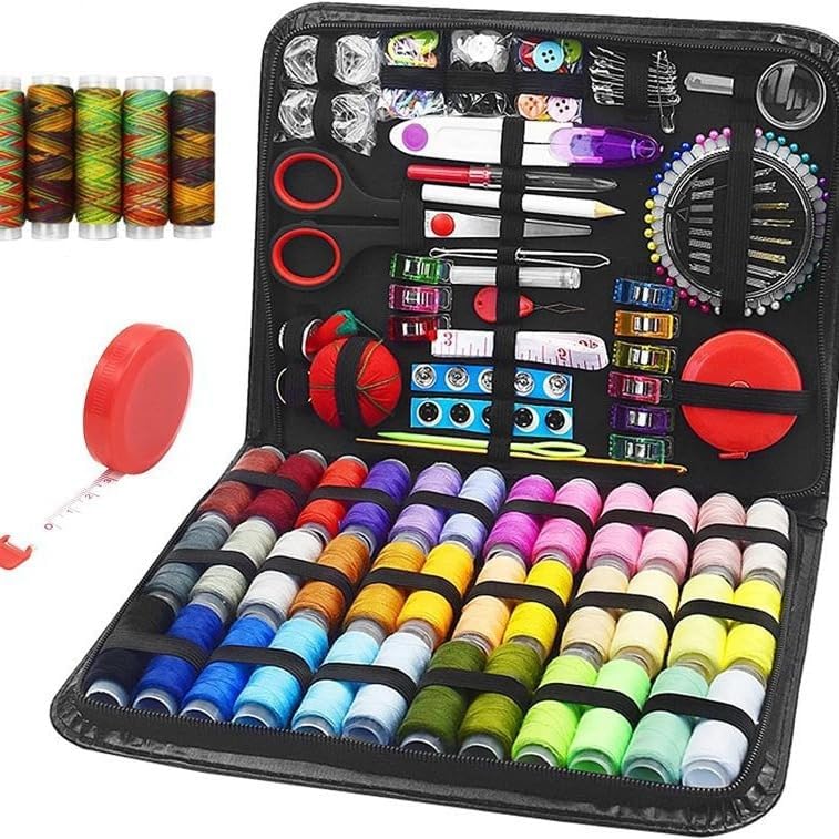 FNV Sewing kit, 229 pcs Sewing Accessories, Friendly for Beginner and Professional for Worker, Suitable for Travel, Home, School and DIY Gift, Needles, Scissors, 41XL Thread Spools - Image 1